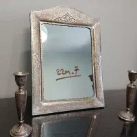 آینه شمعدان نقره قلم زنی اصفهان بدون اجرت