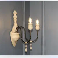 لوستر چوبی رنگ نخودی نو|لوستر و چراغ آویز|یزد, |دیوار