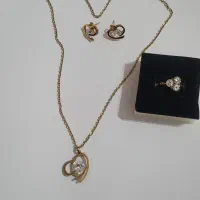 نیم ست قلبی رنگ ثابت