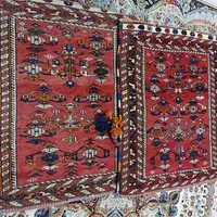 یک جفت تاچه قدیمی|گلیم، جاجیم، گبه|مبارکه, |دیوار