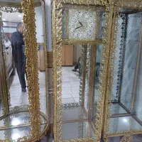 ویترین ساعت دار و میز تی وی برنز اصل|بوفه، ویترین، کنسول|الیگودرز, |دیوار