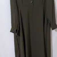 مانتو جلو بسته سبز رنگ