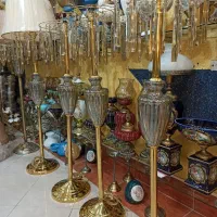 آباژور کنارسالنی طلایی بلند|چراغ خواب و آباژور|اردبیل, |دیوار