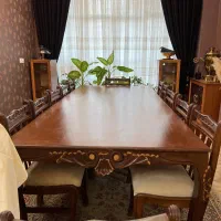 میز ناهارخوری خوری ۱۲ نفره سالم با رویه نو|میز و صندلی غذاخوری|اراک, |دیوار