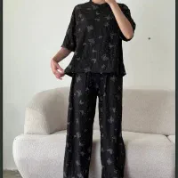 ست تیشرت و شلوار پروانه ای زاپدار نگینی|لباس|خرمآباد, |دیوار