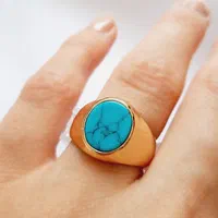 انگشتر طلایی نگین دار فیروزه|بدلیجات|تبریز, |دیوار