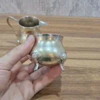 شکرریز و خامه ریز برنجی|کلکسیون اشیاء عتیقه|ورامین, ورامین|دیوار