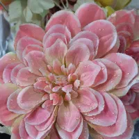 گل مصنوعی با گلدان شیشه ای