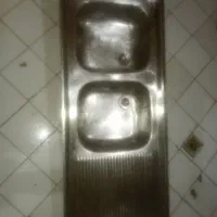 سینک ظرفشویی دو قلو در حد نو تمیز به شرط