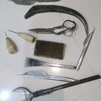 تعدادی وسایل قالی بافی و رفو فرش