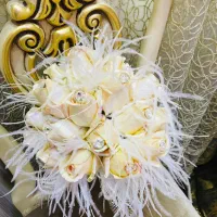 دسته گل رز جاویدان|گل و گیاه طبیعی|ری, فیروزآبادی|دیوار