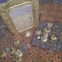 آینه شمدان برنز قدیمی