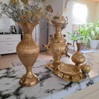 میزخاطره برنز با سماور وگلدون|مبلمان خانگی و میز عسلی|نهاوند, |دیوار