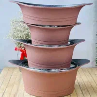 قابلمه 10 پارچه چدن گرانیت خردکن سرخ کن اتو همزن