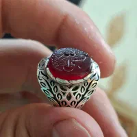 انگشتر نقره ۹۲۵ عقیق سرخ خراسانی اصل