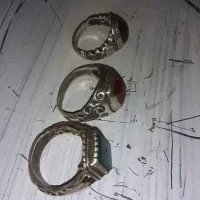 ۳عدد انگشتر نقره عقیق و یاقوت یمن|جواهرات|قرچک, مهدیه|دیوار