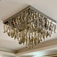 ۲ عدد لوستر سقفی کریستالی