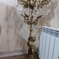لوستر کنار سالنی تمام برنج کریستال لهستان|لوستر و چراغ آویز|ری, شهرری|دیوار