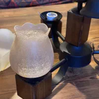 لوستر چوبی فلزی سه شاخه کاملا سالم وچندعدد حباب|لوستر و چراغ آویز|زنجان, |دیوار