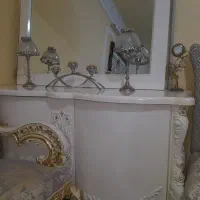 آینه کنسول سفید چوبی عروس