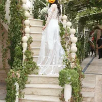 لباس عقدو نامزدی پارچه و تور فرانسوی