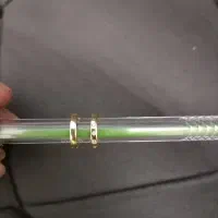 گوشواره طلا حلقه ای نگین دار با کسر نگین