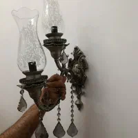دو عدد لوستر برنز اصل سیاه قلم|لوستر و چراغ آویز|تبریز, |دیوار