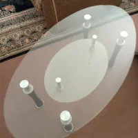 جلو مبلی شیشه ای - میز تلفن چوبی (فروش فوری)|مبلمان خانگی و میز عسلی|رشت, استقامت ۱|دیوار