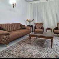 مبل و ست قهوه ای کاملا نو