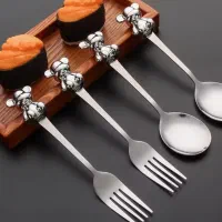 ست ۴ تکه قاشق چنگال|اسباب و اثاث بچه|تهران, چوب تراش|دیوار