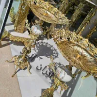 کنارسالنی میوه طرح برنج کنار سالنی برنزی میز برنج