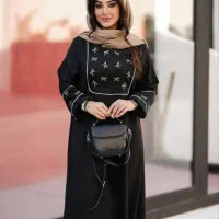 مانتو بلند گلدوزی جلو زیپ