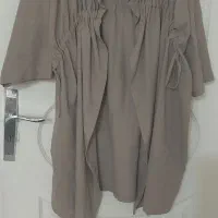 مانتو خاکی رنگ جلوباز