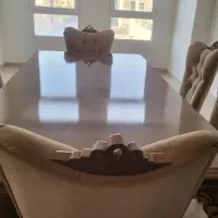 ناهار خوری ۸نفره چوب راش پارچه ترک