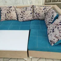 مبل هفت نفره با سه عدد میز جلو مبلی|مبلمان خانگی و میز عسلی|رزن, |دیوار