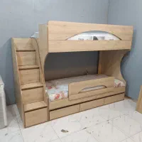 تخت دوطبقه شیک مدل D-075 نما ساده|تخت و سرویس خواب|رشت, جانبازان|دیوار