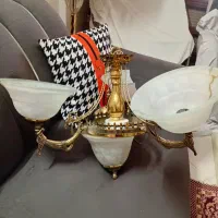 لوستر سه شاخه طرح برنجی