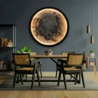 تابلو دکوراتیو ماه سه بعدی رزینی