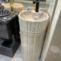 روشویی سنگی،گرد طرح دار