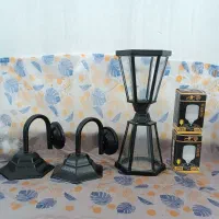دو عدد چراغ فلزی آویزی با لامپ/نو