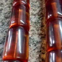 تسبیح کهربا المانی دانه درشت کهنه عطردار