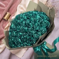 دسته گل روبانی سبز کله غازی درجه 1