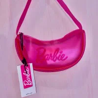 کیف صورتی شیشه ای باربی اورجینال متل