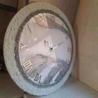 ساعت مدل کریستالی سفید طوسی|ساعت دیواری و تزئینی|تهران, سلسبیل شمالی|دیوار