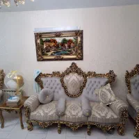 مبل سلطنتی ۹ نفره به همراه عسلی|مبلمان خانگی و میز عسلی|ملارد, |دیوار