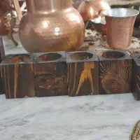 جا شمعی چوبی