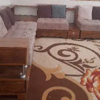 مبل ال هفت نفره|مبلمان خانگی و میز عسلی|اهرم, |دیوار