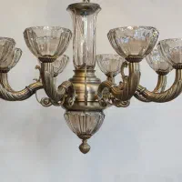 لوستر برنز دایکاست 8شاخه|لوستر و چراغ آویز|تهران, مجیدیه|دیوار
