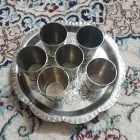 آنتیک،مس،سینی پایه دار،کار دست|ظروف سرو و پذیرایی|یزد, |دیوار