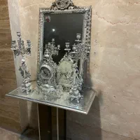 آینه و شمعدان برنز